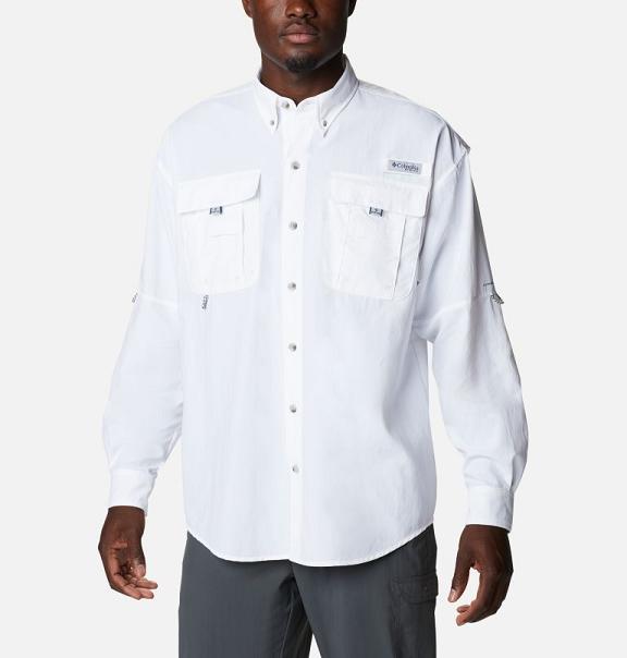 Columbia Bonehead Fishing Shirts White For Men's NZ83907 New Zealand